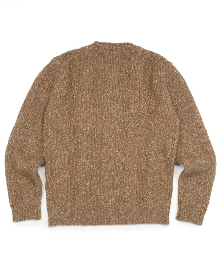 Alpaca Crewneck in Tan Melange