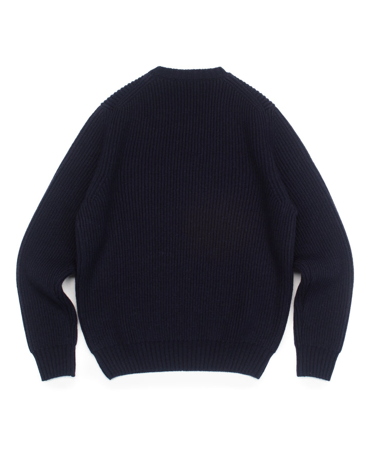 Crewneck in Navy English Rib