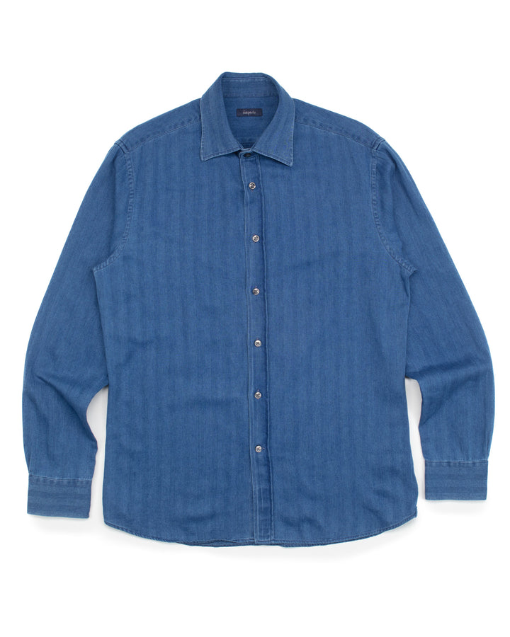 The Nigel in Indigo Herringbone
