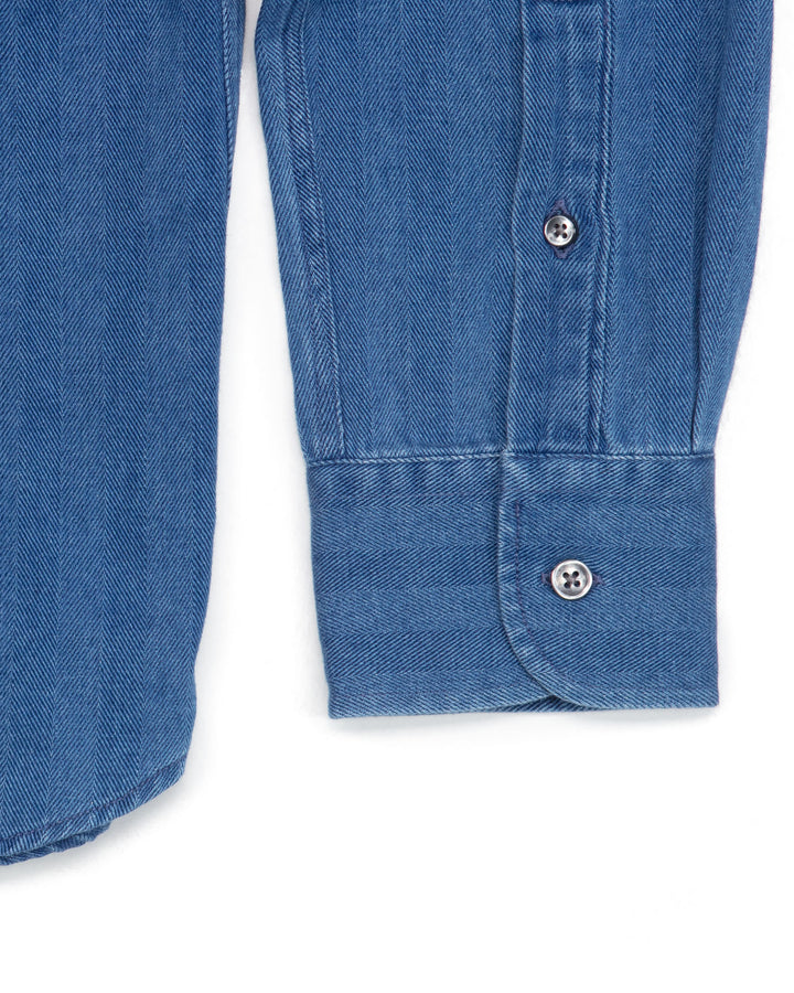 The Nigel in Indigo Herringbone