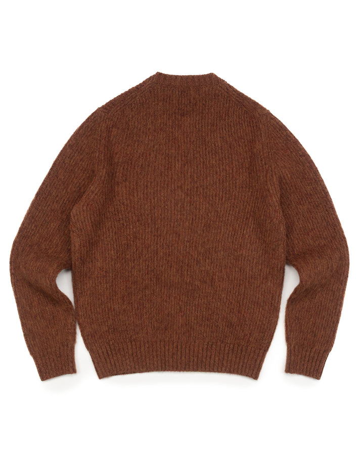 Brushed Shetland English Rib in Heather Mouliné
