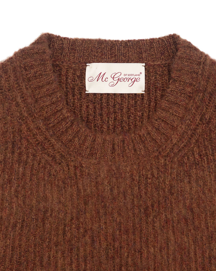 Brushed Shetland English Rib in Heather Mouliné