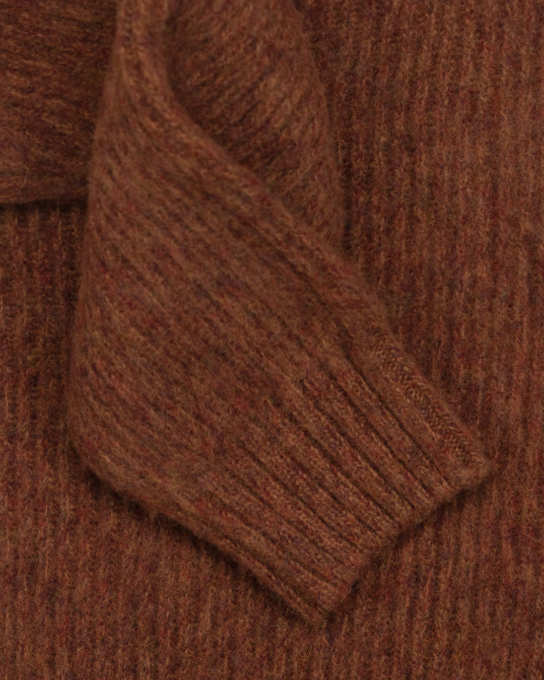 Brushed Shetland English Rib in Heather Mouliné