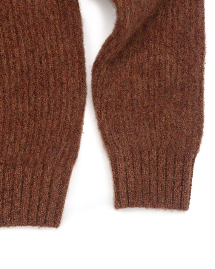 Brushed Shetland English Rib in Heather Mouliné