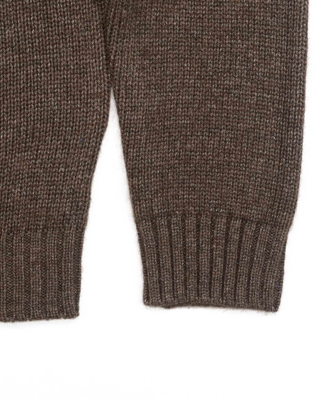 Crewneck in Dark Brown Wool & Cashmere