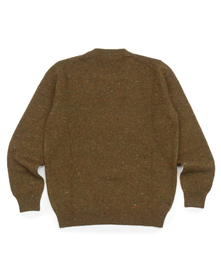 Cashtweed Crewneck in Olive Donegal