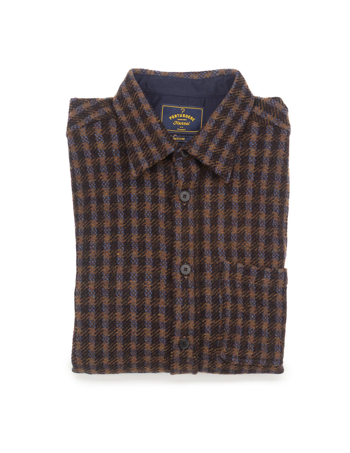 Merino Tweed in Navy