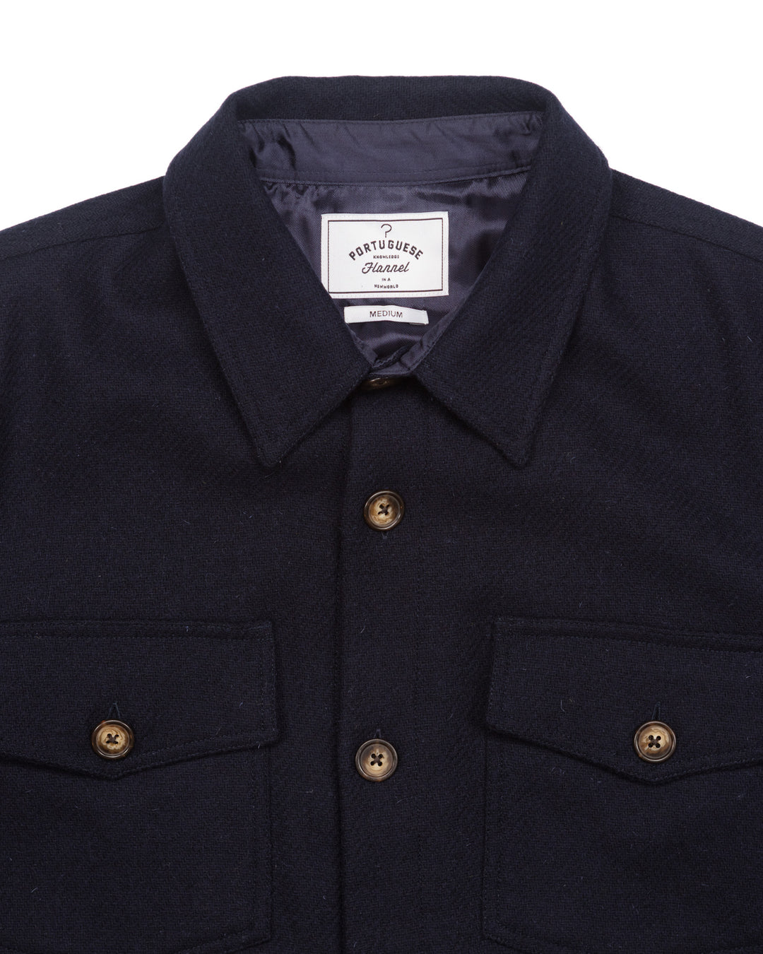 Wool Field Overshirt in Navy