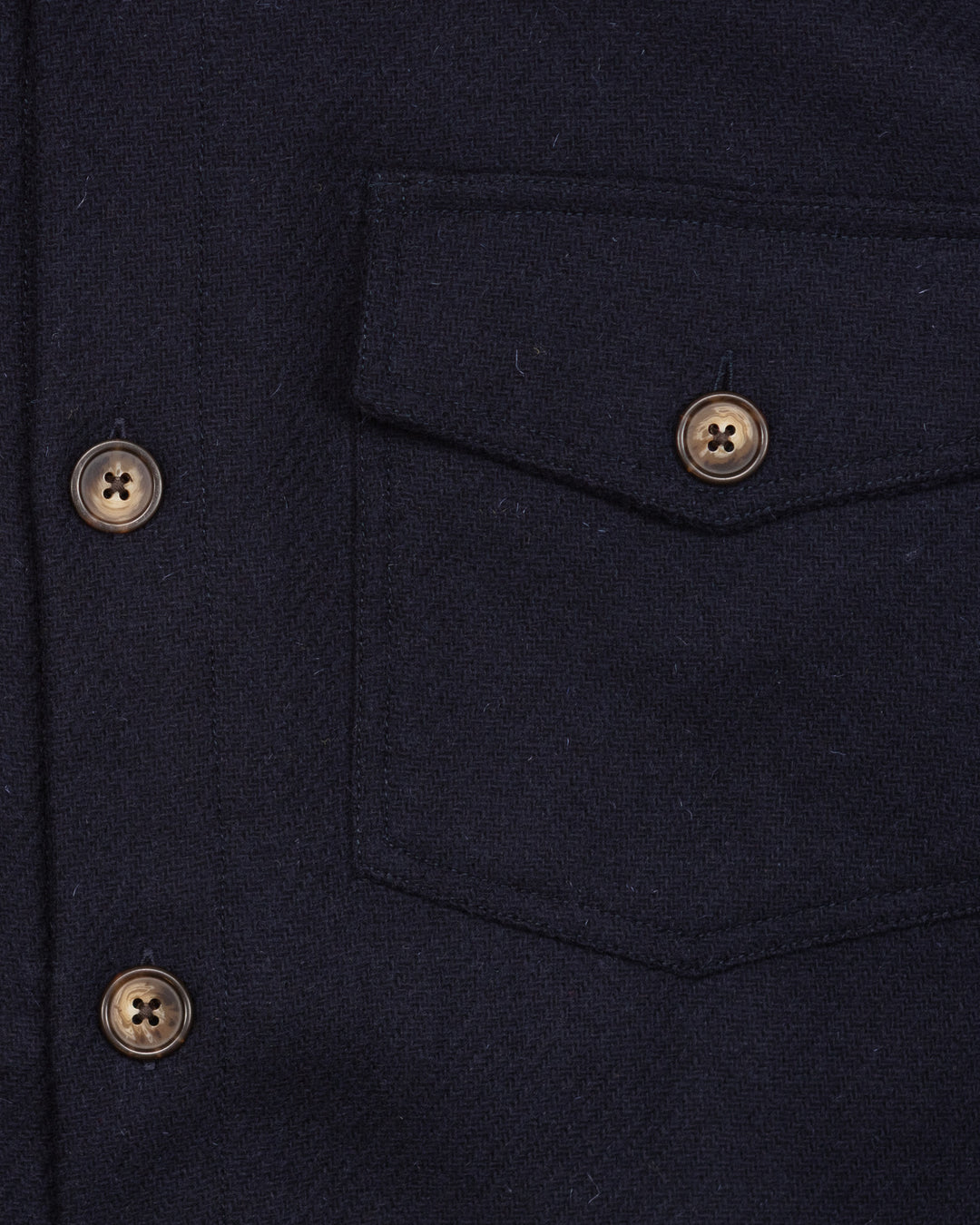 Wool Field Overshirt in Navy