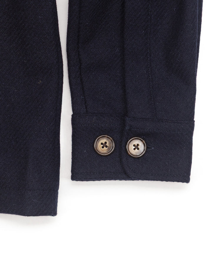 Wool Field Overshirt in Navy