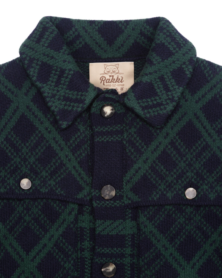 The Sierra Shirt Jacket in Navy & Veronese Green