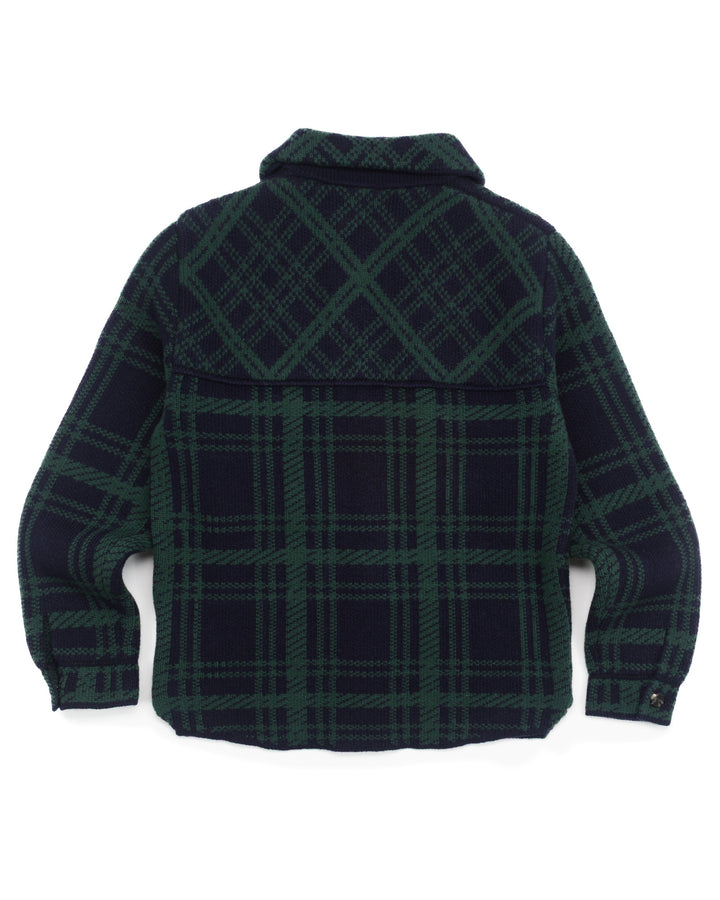 The Sierra Shirt Jacket in Navy & Veronese Green