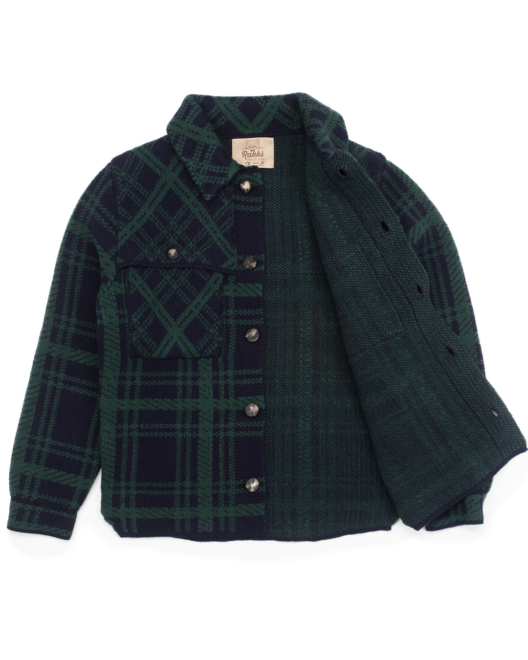 The Sierra Shirt Jacket in Navy & Veronese Green
