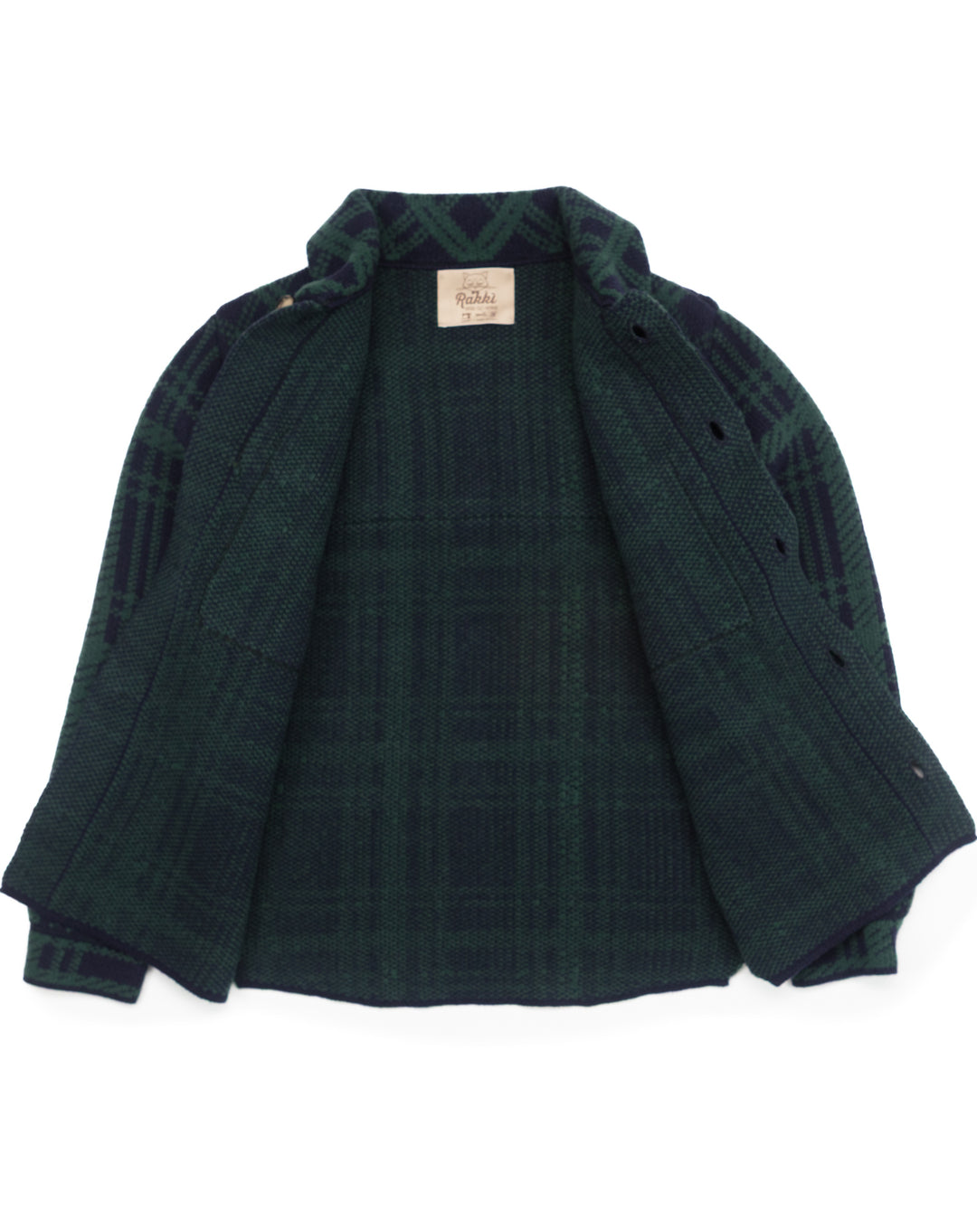 The Sierra Shirt Jacket in Navy & Veronese Green