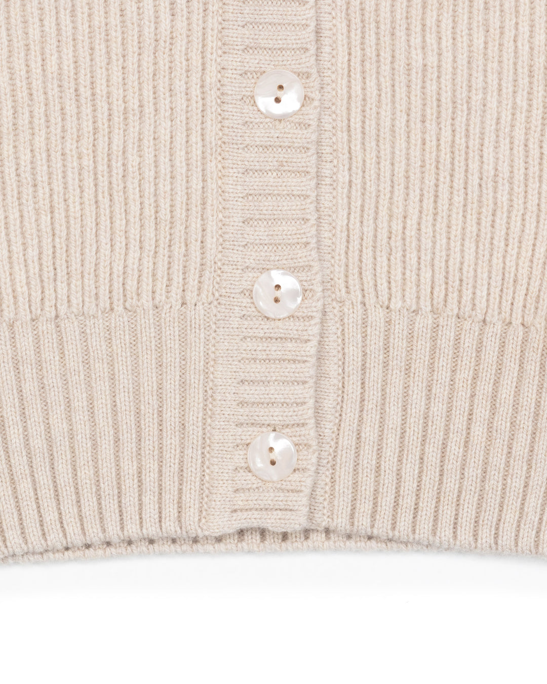 Wool Cardigan in Ecru