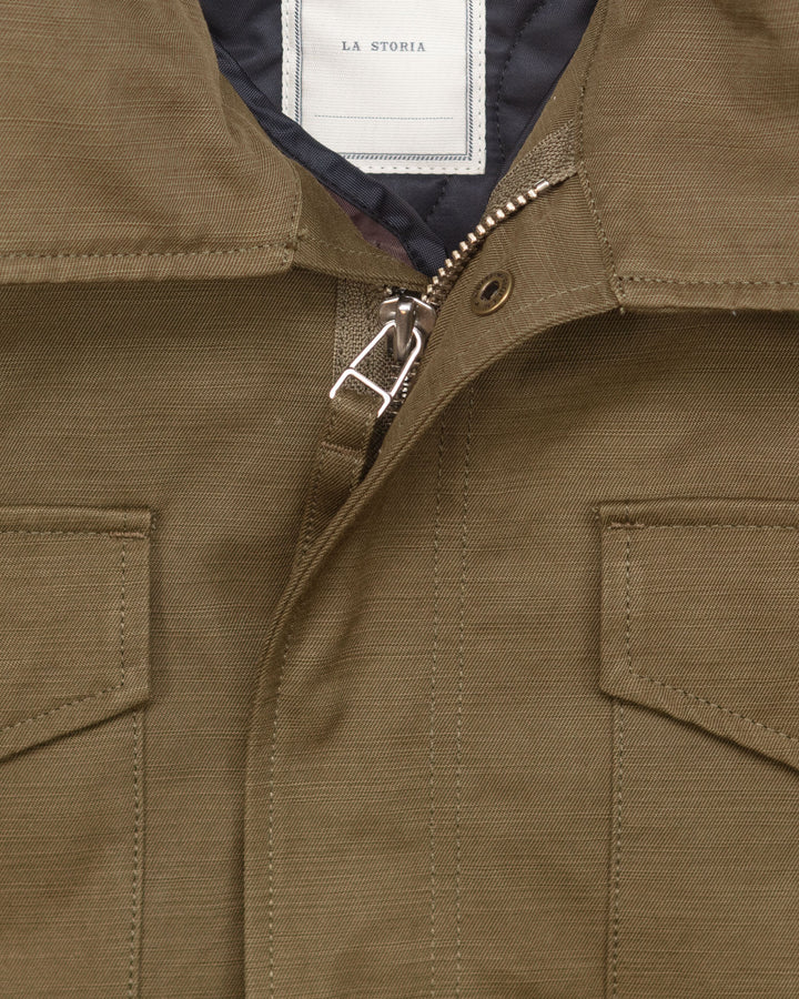 Field Jacket in Olive Canvas