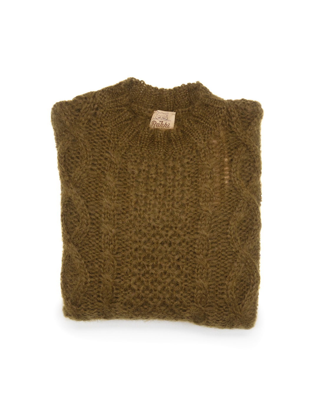 Jean Aran Crewneck in Olive