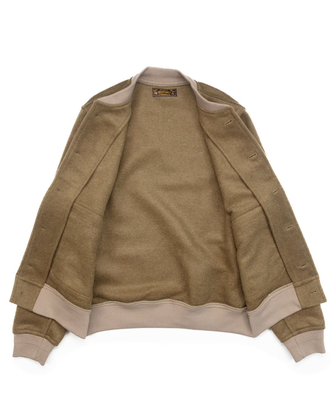 The A1 Bomber Jacket in Olive Wool