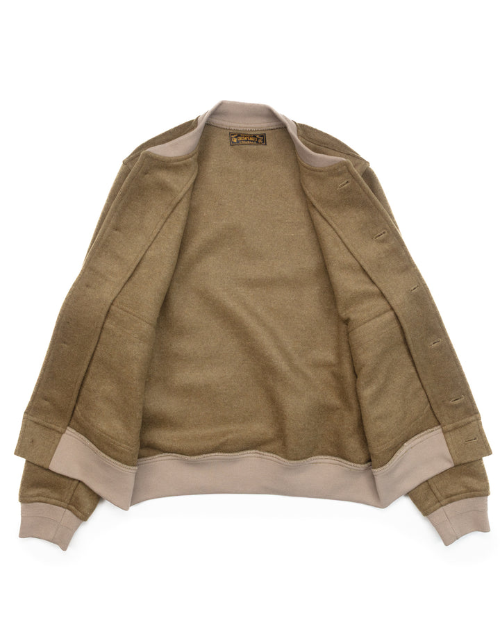 The A1 Bomber Jacket in Olive Wool
