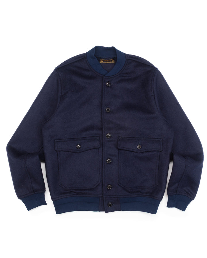 The A1 Bomber Jacket in Navy Wool