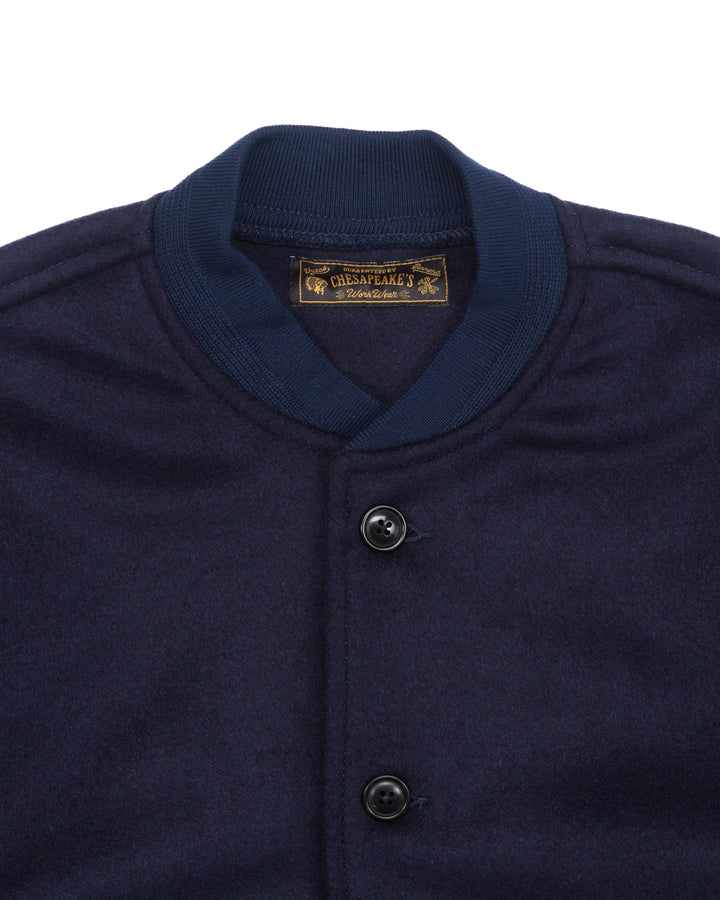 The A1 Bomber Jacket in Navy Wool