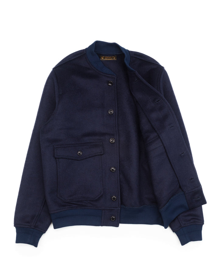 The A1 Bomber Jacket in Navy Wool