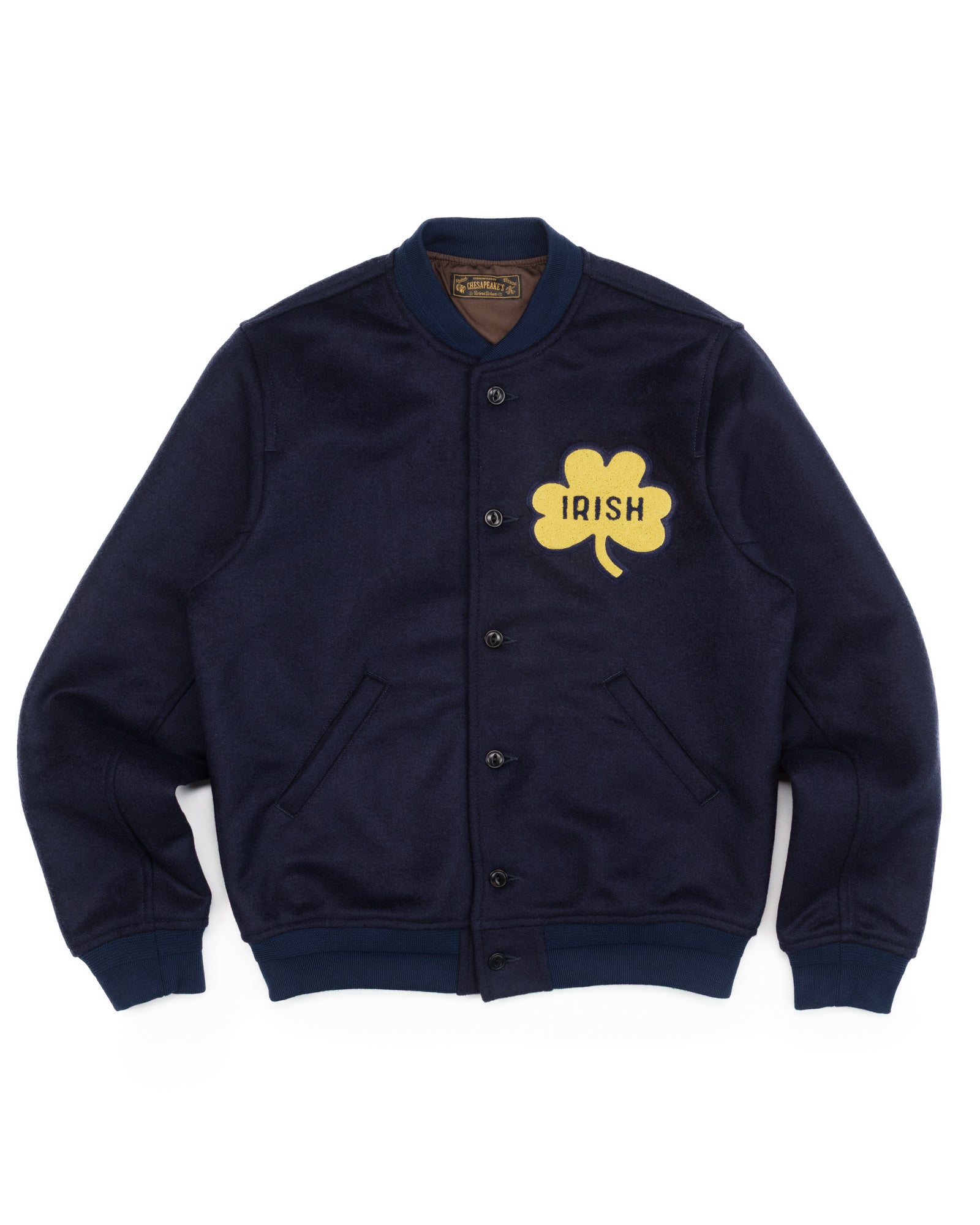 ジャケット・アウター Original patch stadium jacket (navy) The Notre Dame Stadium Jacket in Navy Wool – The Revive Club