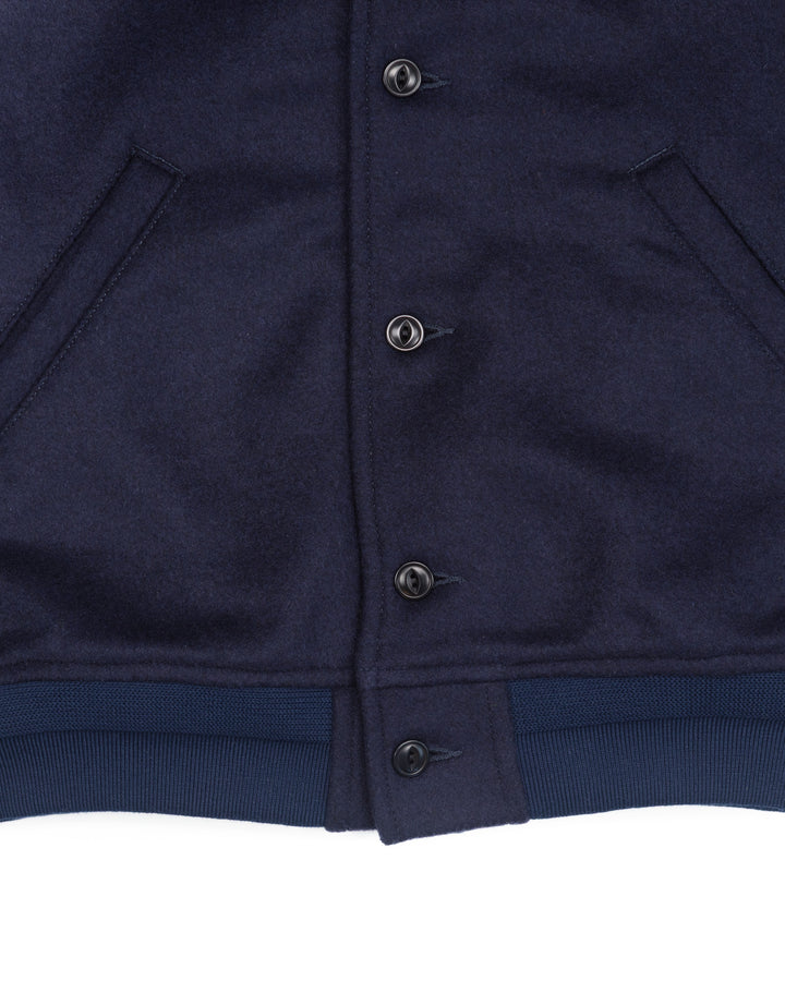 The Notre Dame Stadium Jacket in Navy Wool