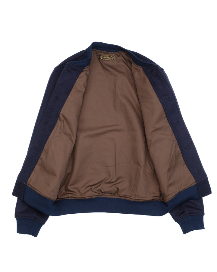 The Notre Dame Stadium Jacket in Navy Wool
