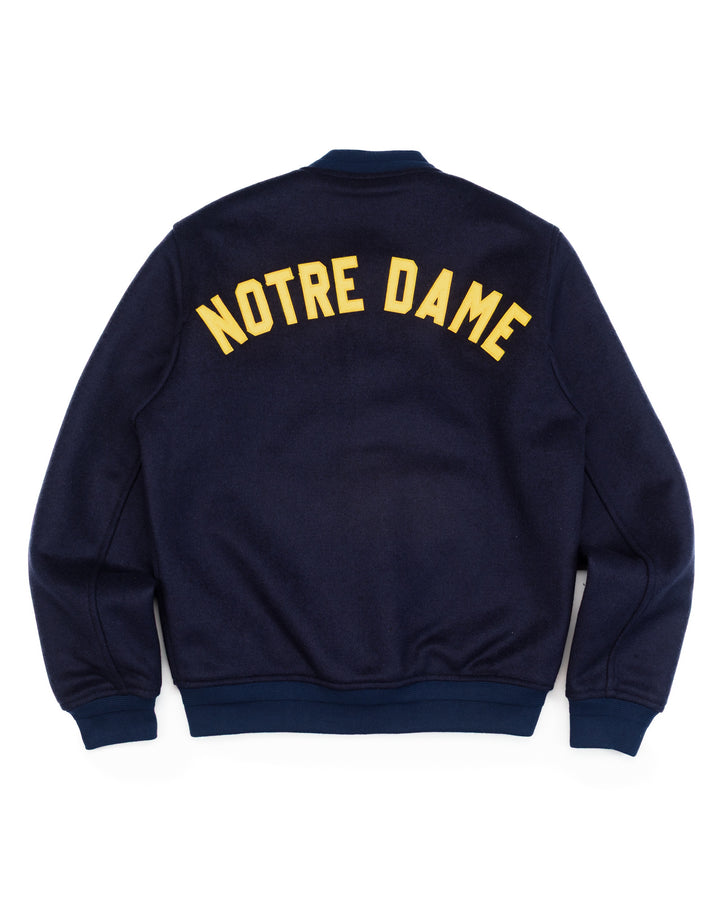 The Notre Dame Stadium Jacket in Navy Wool
