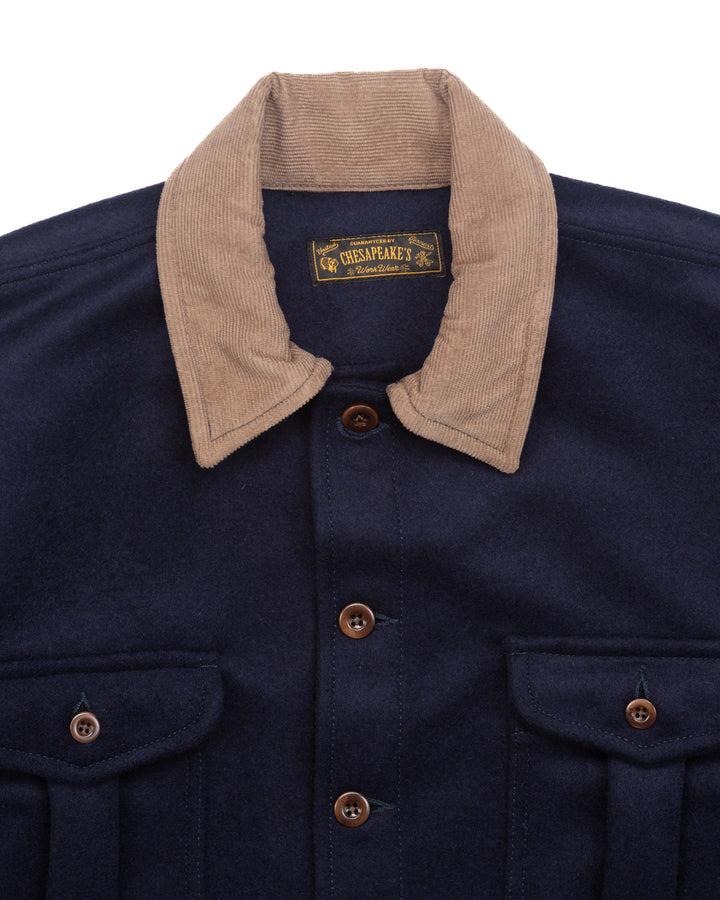 The Hemingway Jacket in Navy Wool