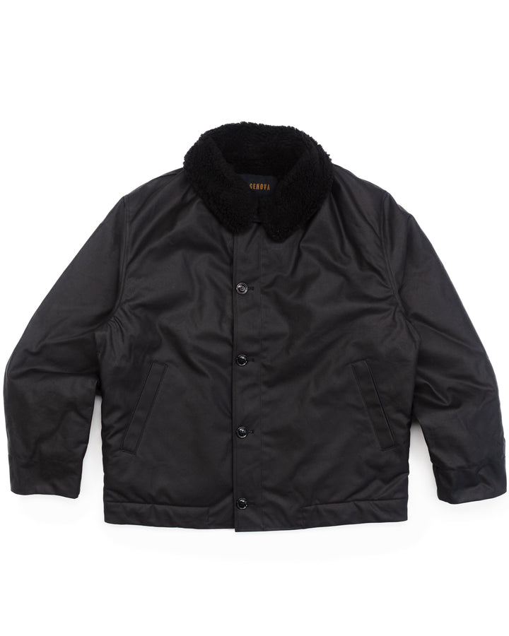 The Diamante Black Waxed Deck Jacket