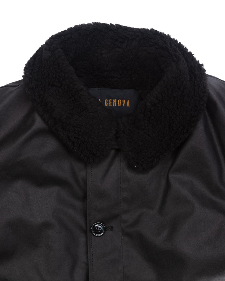 The Diamante Black Waxed Deck Jacket