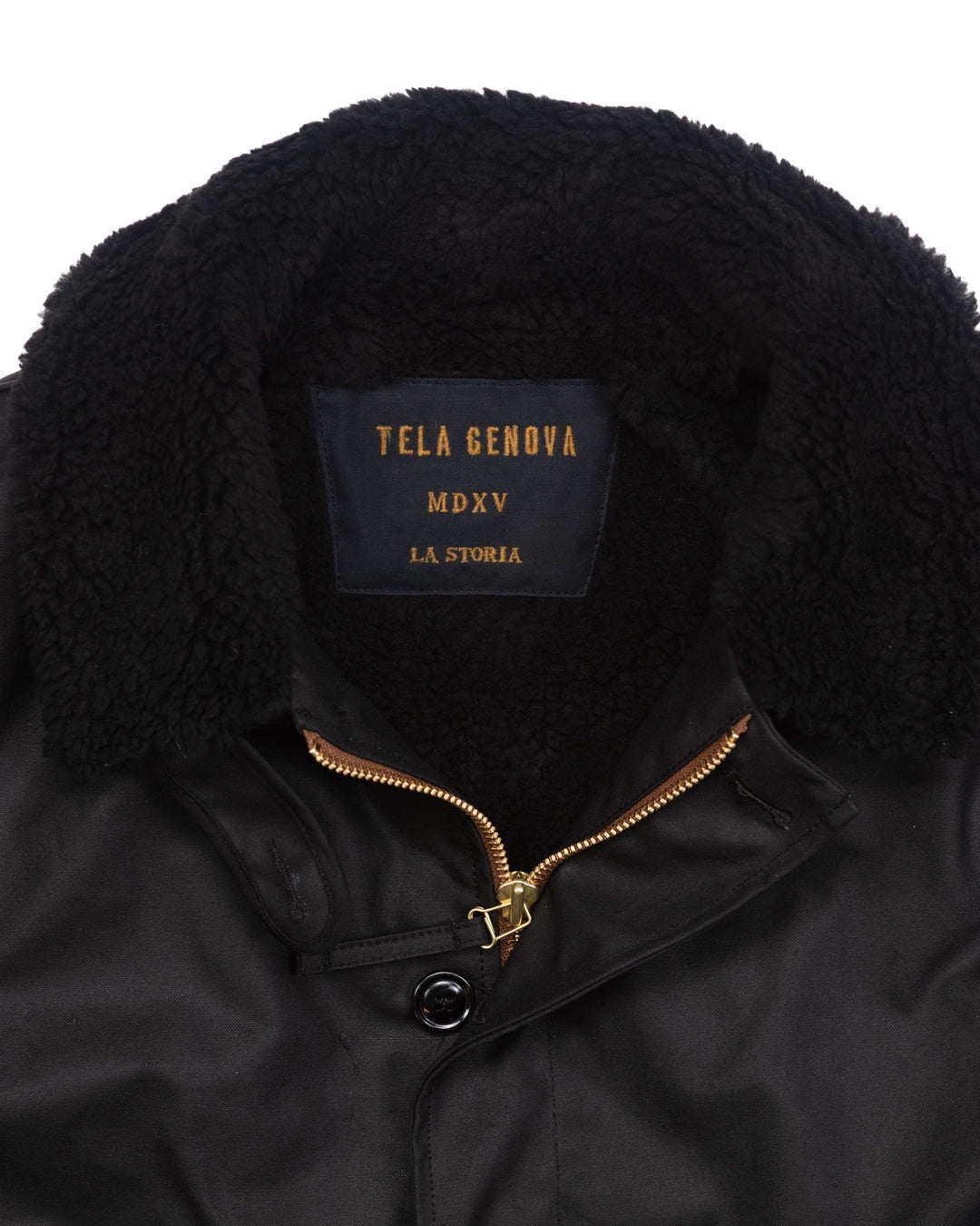 The Diamante Black Waxed Deck Jacket