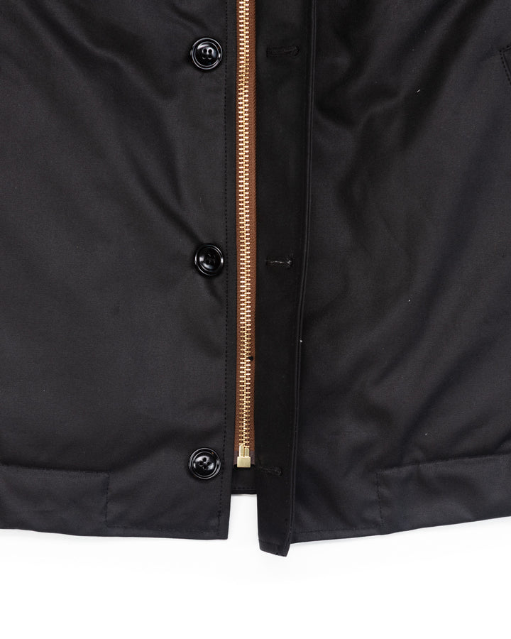 The Diamante Black Waxed Deck Jacket