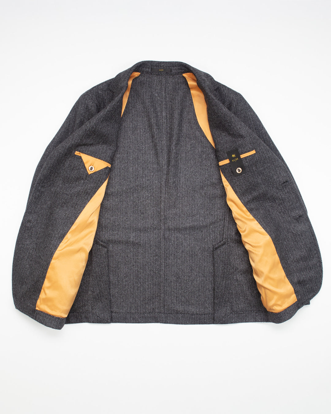 Blazer in Grey Herringbone Wool