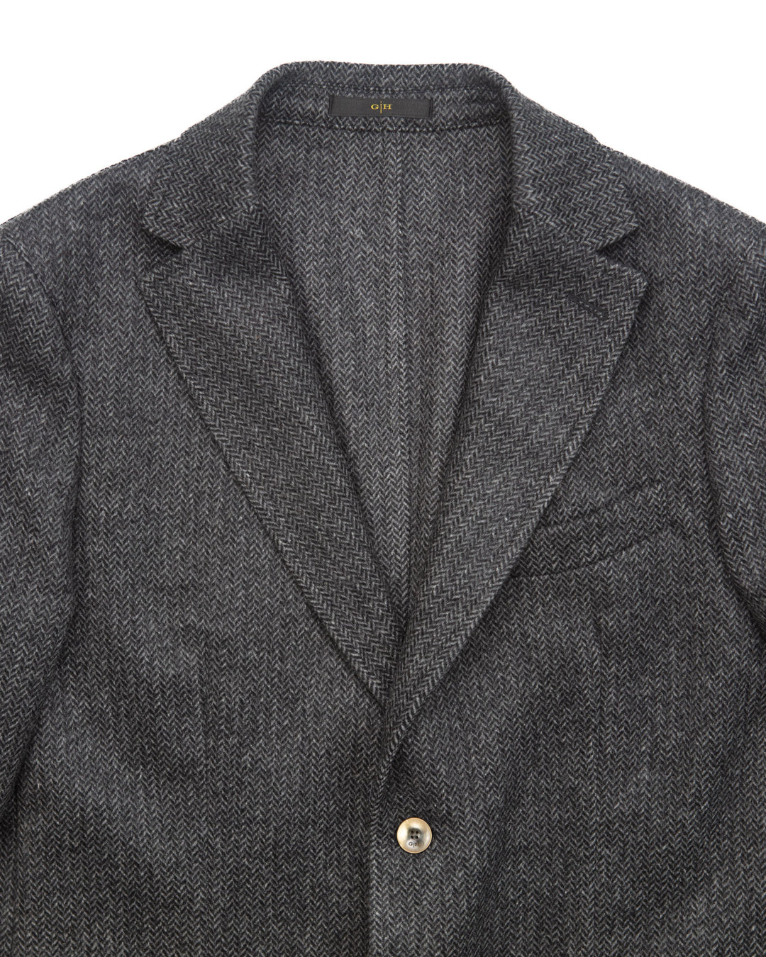 Blazer in Grey Herringbone Wool