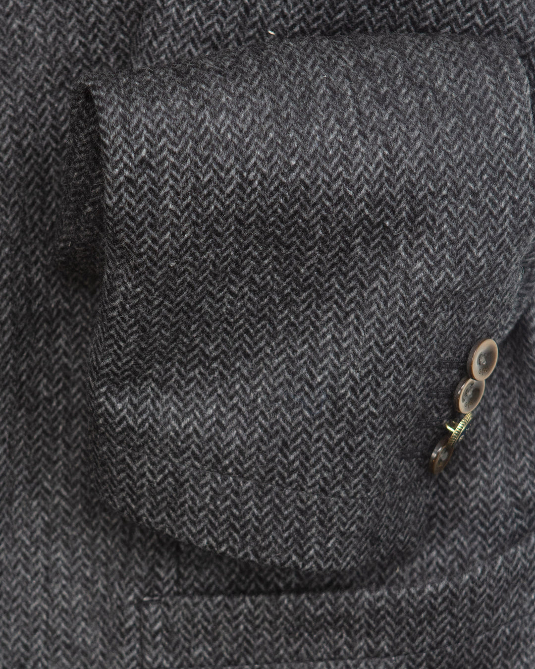 Blazer in Grey Herringbone Wool