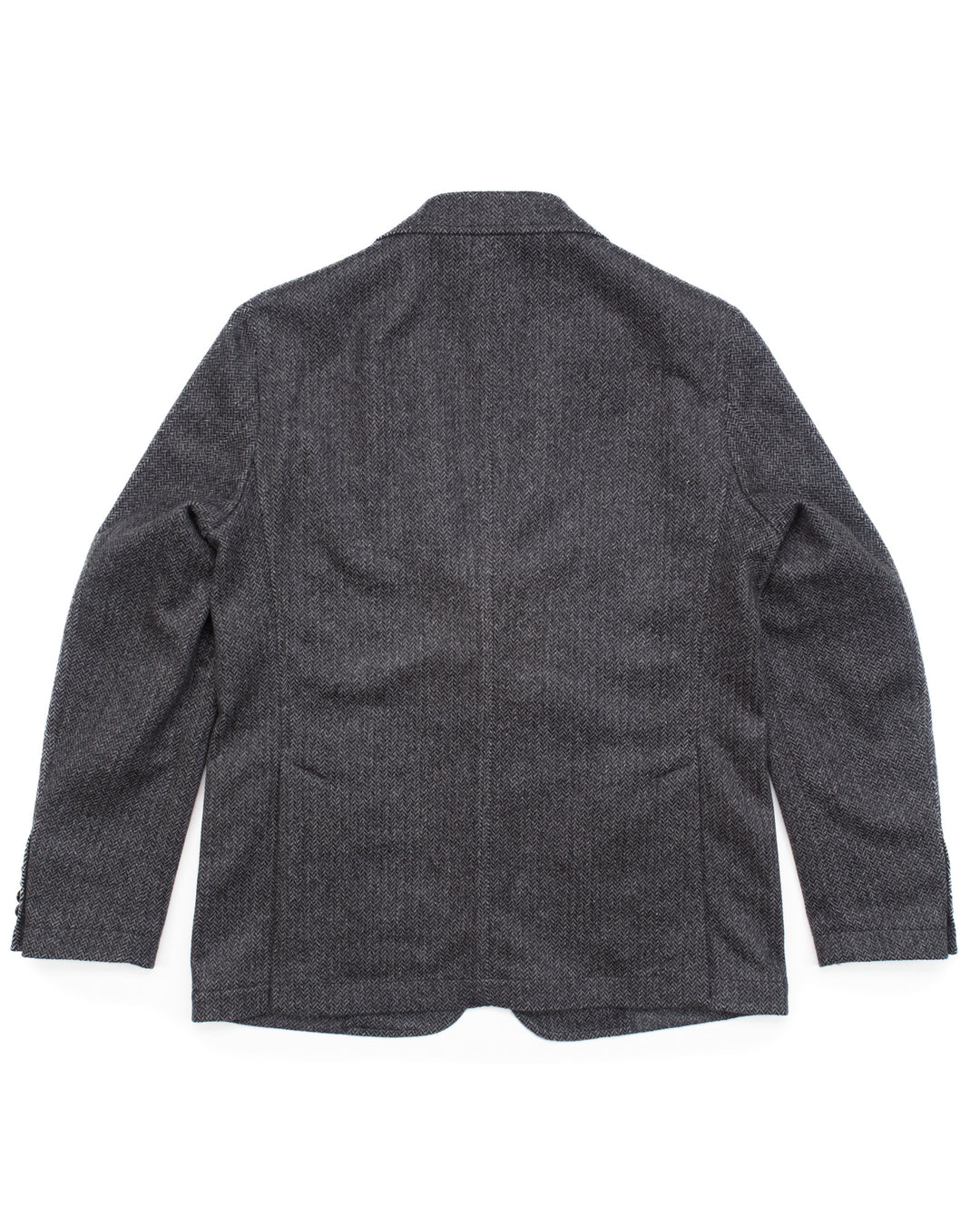 Blazer in Grey Herringbone Wool