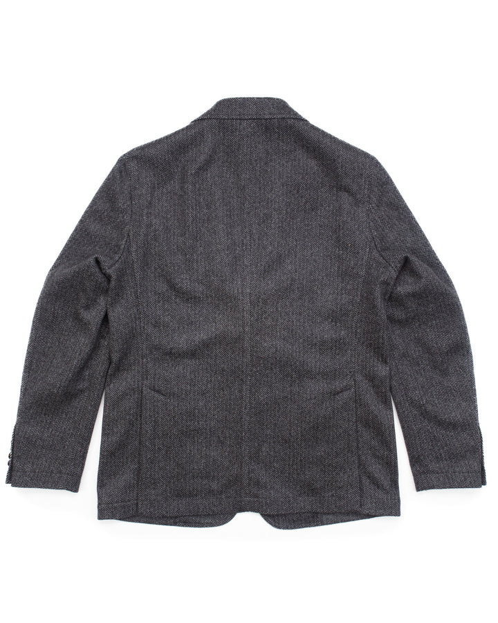 Blazer in Grey Herringbone Wool