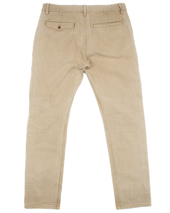 Worker's Chinos in Slub Tan #1544