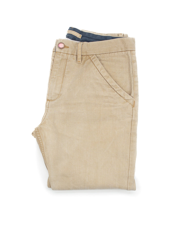 Worker's Chinos in Slub Tan #1544