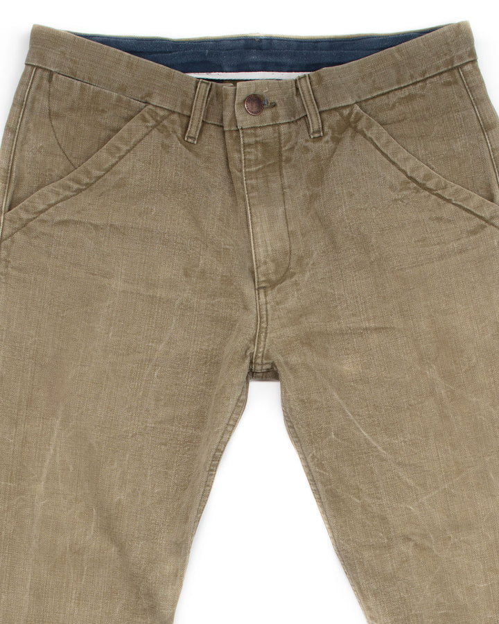 Worker's Chinos in Slub Army #1543