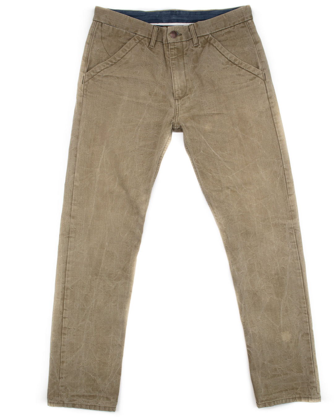 Worker's Chinos in Slub Army #1543