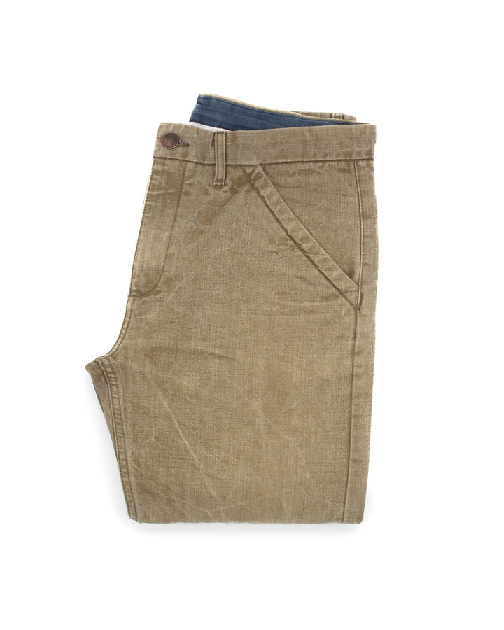 Worker's Chinos in Slub Army #1543