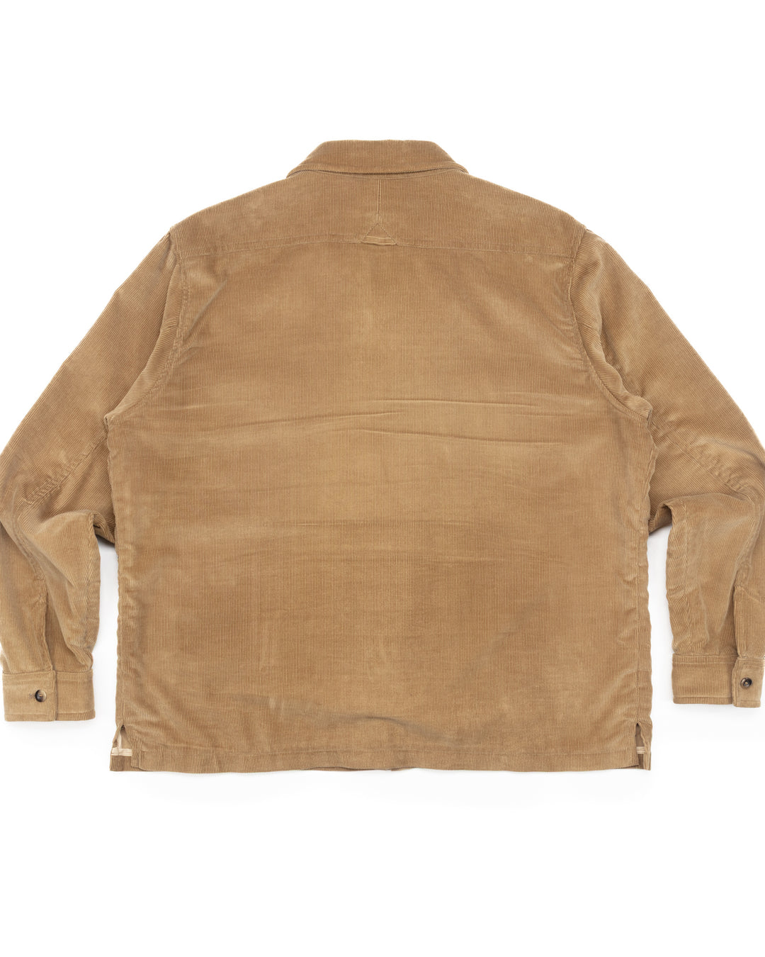 Zip-Through Overshirt in Corduroy Sand #1554
