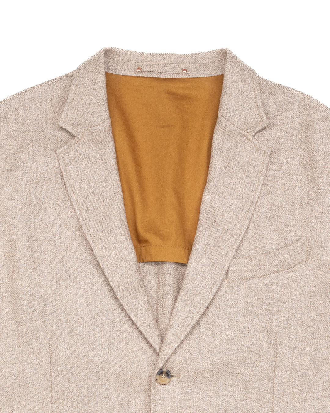 Relaxed Two-Button Casual Wool Blazer in Sand #1555