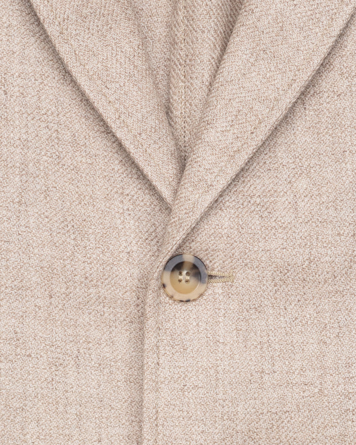 Relaxed Two-Button Casual Wool Blazer in Sand #1555