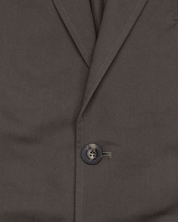 Relaxed Two-Button Blazer in Olive Grey #1556