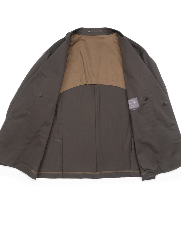 Relaxed Two-Button Blazer in Olive Grey #1556